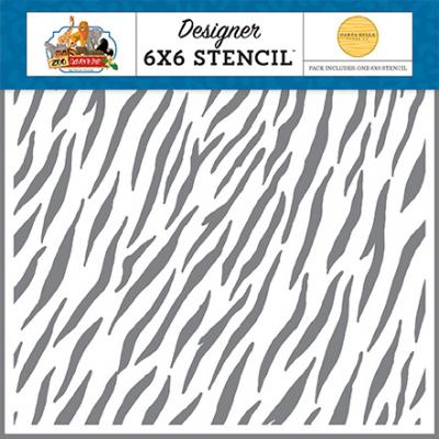 Carta Bella Zoo Adventures Stencil - Zebra